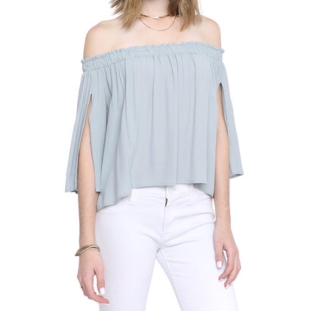 Astr cream off-shoulder blouse